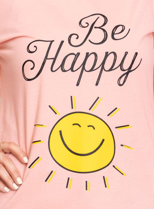Powder Rose Printed Long - Sleeve Design 44 - Khotwh